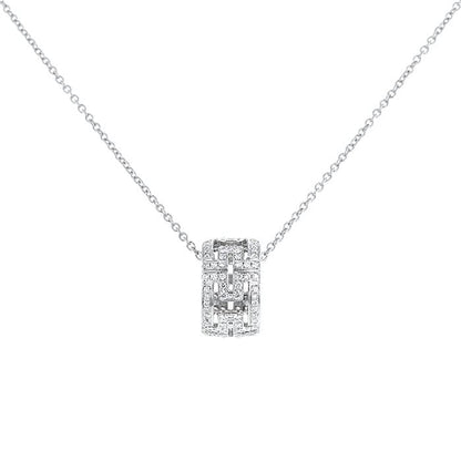 [Elitejewels]PARENTESI NECKLACE SILVER DIAMOND