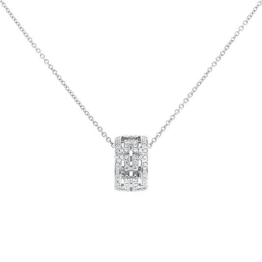 [Elitejewels]PARENTESI NECKLACE SILVER DIAMOND