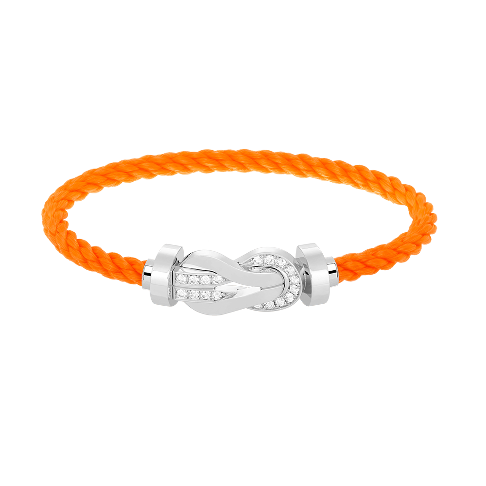 [Everoly JW]CHANCE LARGE 8 FIGURE BUCKLE HALF DIAMOND BRACELET SILVER