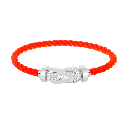 [Everoly JW]CHANCE LARGE 8 FIGURE BUCKLE HALF DIAMOND BRACELET SILVER