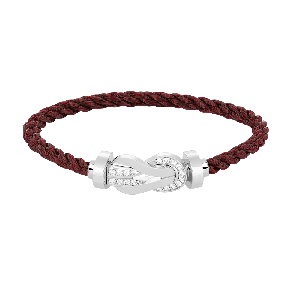 [Everoly JW]CHANCE LARGE 8 FIGURE BUCKLE HALF DIAMOND BRACELET SILVER