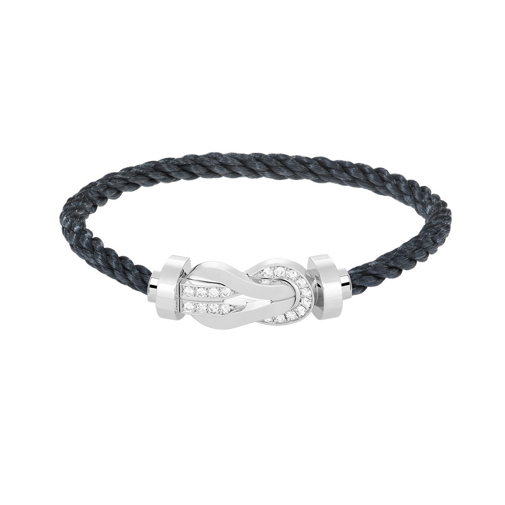 [Everoly JW]CHANCE LARGE 8 FIGURE BUCKLE HALF DIAMOND BRACELET SILVER