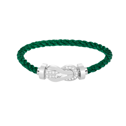 [Everoly JW]CHANCE LARGE 8 FIGURE BUCKLE HALF DIAMOND BRACELET SILVER