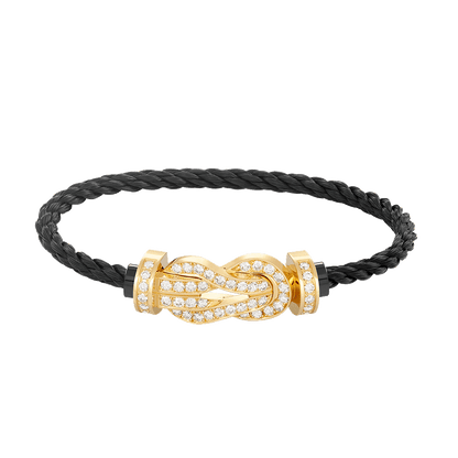 [Elitejewels]CHANCE LARGE 8 FIGURE BUCKLE FULLDIAMOND BRACELET GOLD