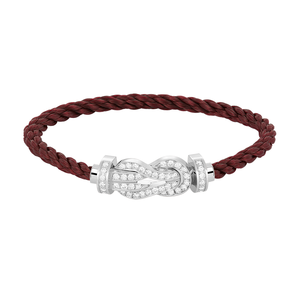 [Everoly JW]CHANCE LARGE 8 FIGURE BUCKLE FULL DIAMOND BRACELET SILVER