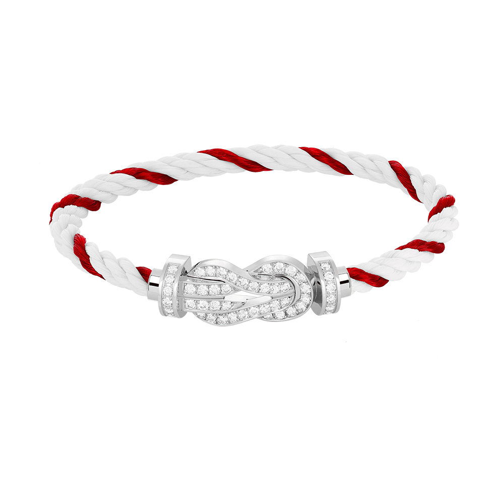 [Everoly JW]CHANCE LARGE 8 FIGURE BUCKLE FULL DIAMOND BRACELET SILVER