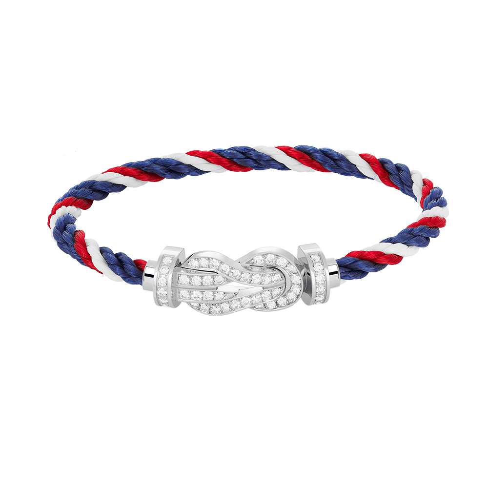 [Everoly JW]CHANCE LARGE 8 FIGURE BUCKLE FULL DIAMOND BRACELET SILVER