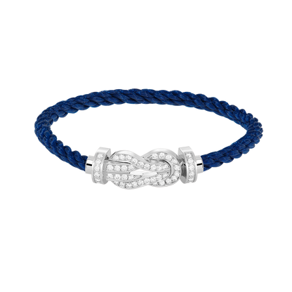 [Everoly JW]CHANCE LARGE 8 FIGURE BUCKLE FULL DIAMOND BRACELET SILVER