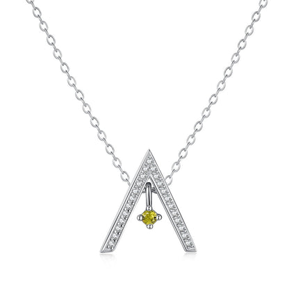 [Everoly JW]輝く「A」シェイプネックレス