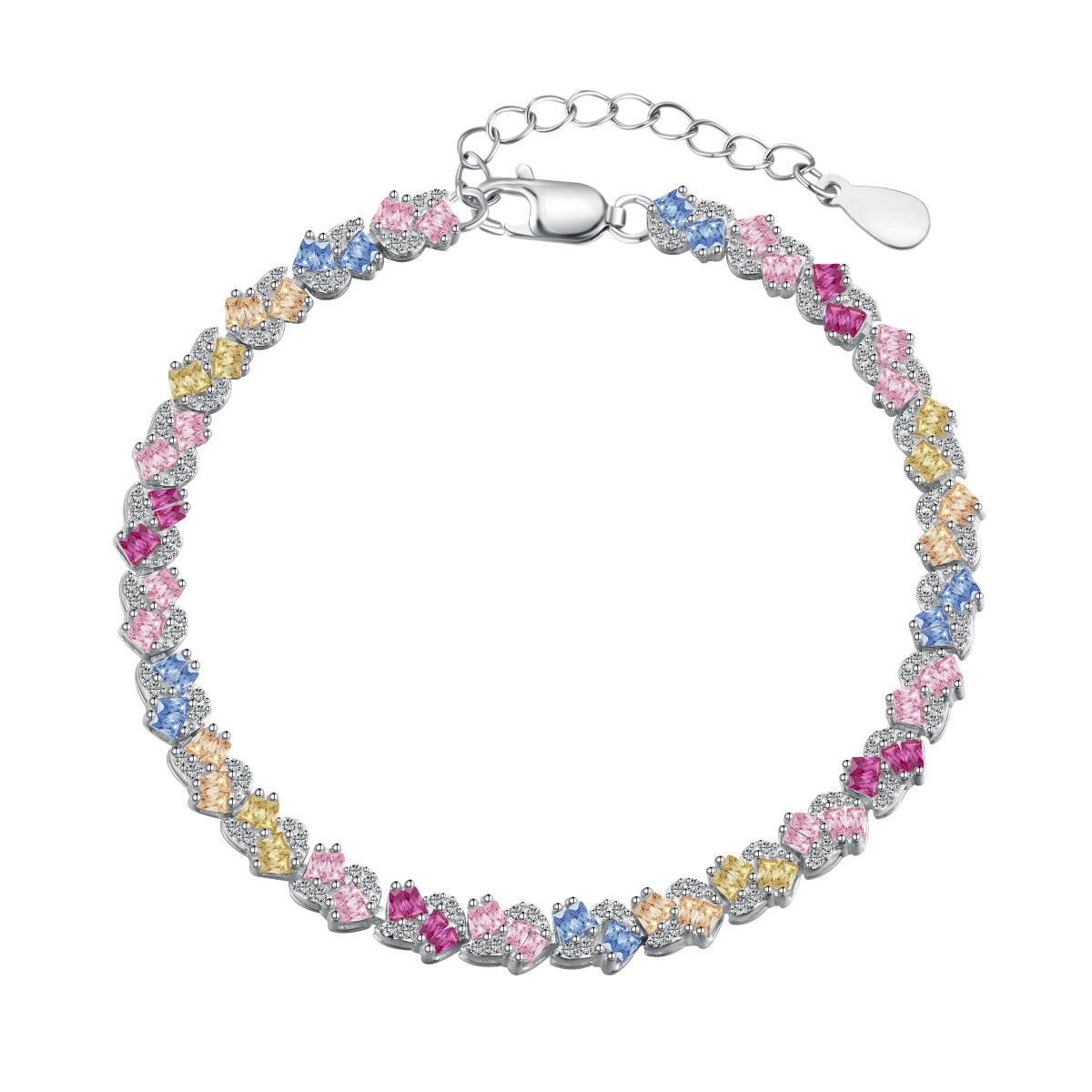 [Everoly JW]華やかなカラフルな花の形のパーティーブレスレット