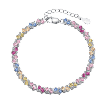 [Everoly JW]華やかなカラフルな花の形のパーティーブレスレット