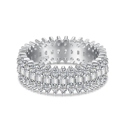 [Everoly JW] Verzierter bunter Radiant Cut Alltagsring