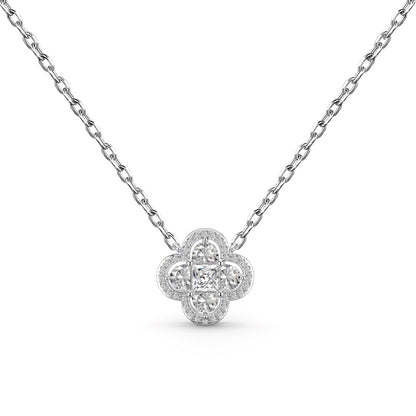 [Elitejewels]Spliced Lucky Four-Leaf Clover Versatile Necklace