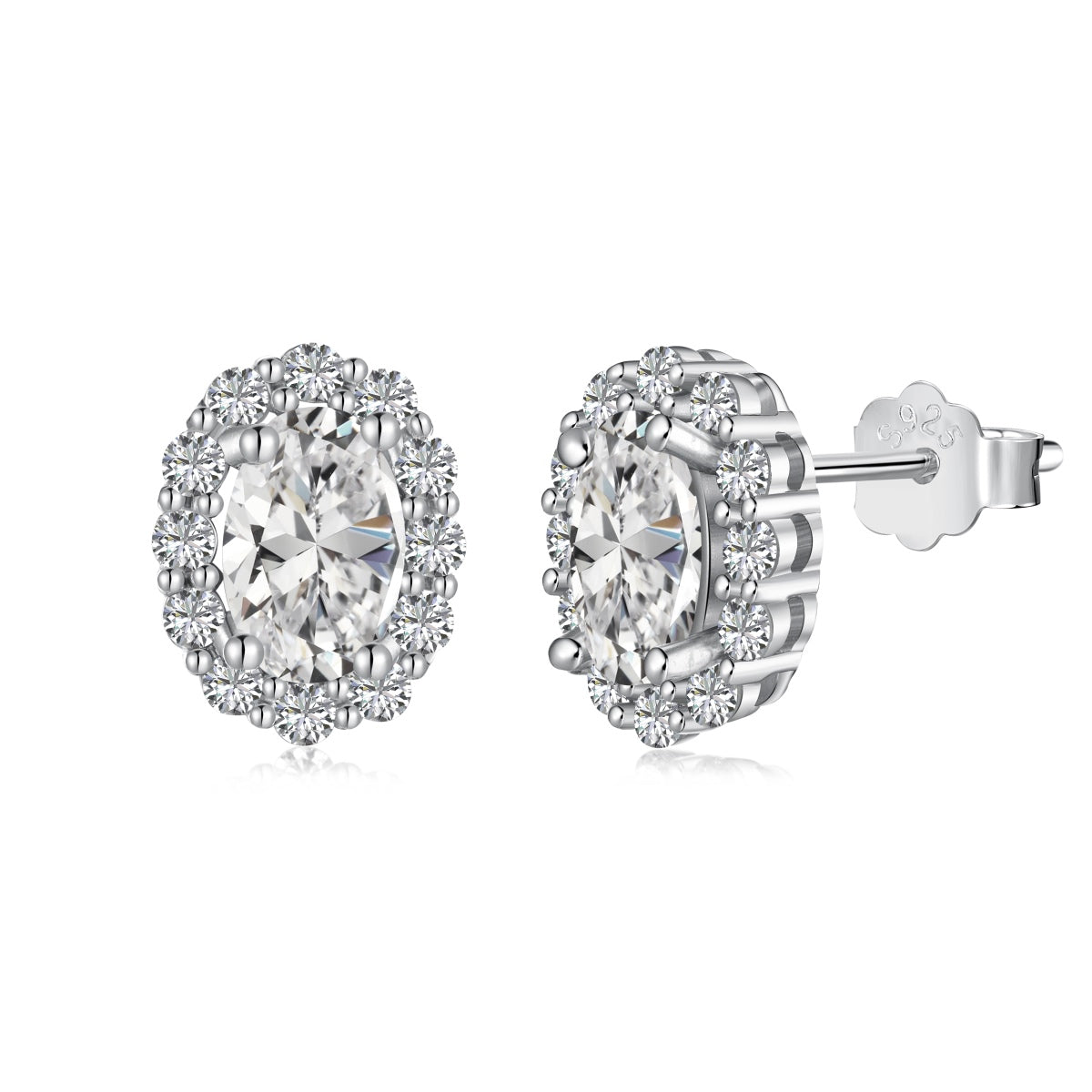 [Everoly JW] Zarte, einzigartige Ohrringe im Ovalschliff