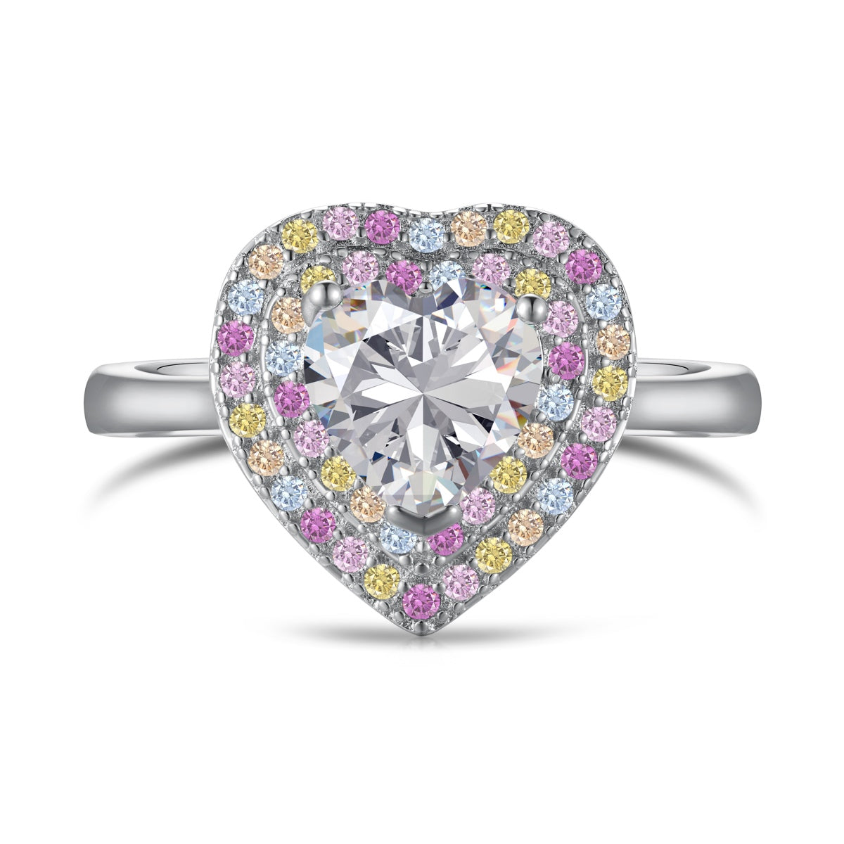 [Elitejewels]Delicate Ebullient Heart Shape Wedding Ring