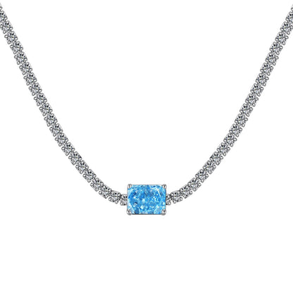 [Elitejewels]2.0 carat Ornate Emerald Cut Necklace