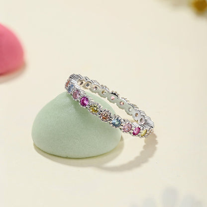 [Everoly JW]Exquisiter bunter Partyring im Rundschliff