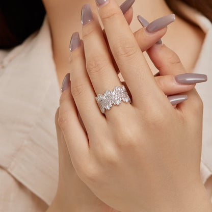 [Everoly JW]Luxurious Colorful Radiant Cut Daily Ring