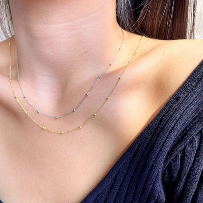 [Elitejewels]Small Bead Clavicle Chain Simple Necklace