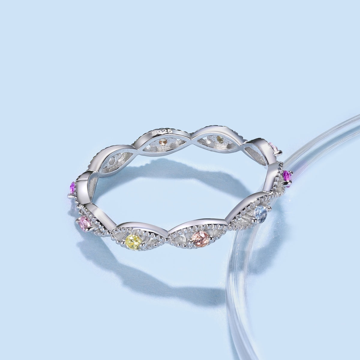 [Elitejewels]Eleganter energetischer Alltagsring mit Rundschliff