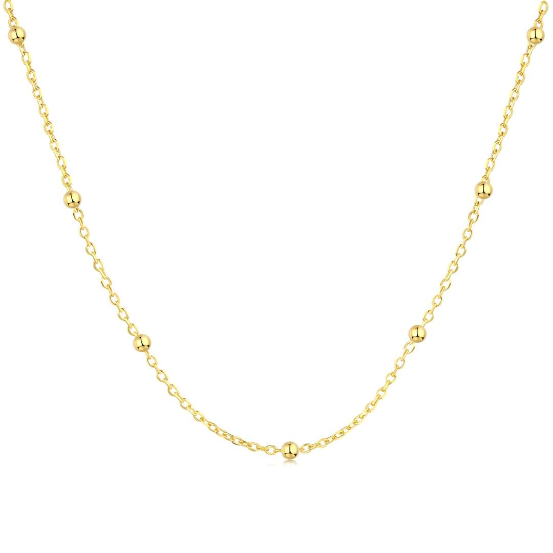 [Elitejewels]Small Bead Clavicle Chain Simple Necklace