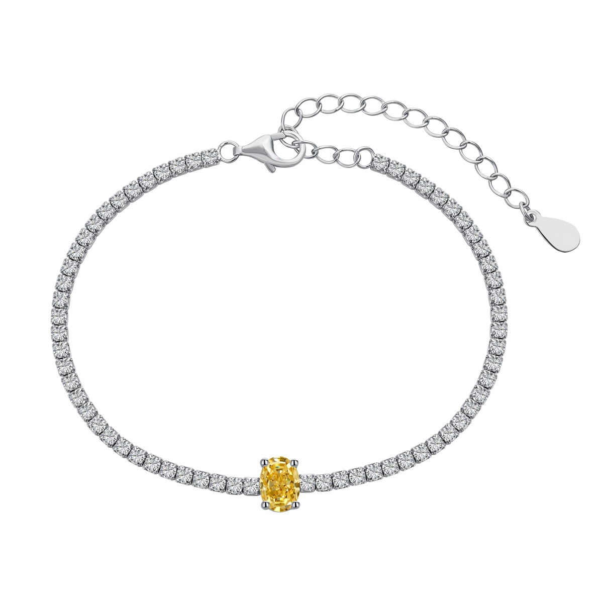[Everoly JW]0.75カラットの絶妙なオーバルカットデイリーブレスレット