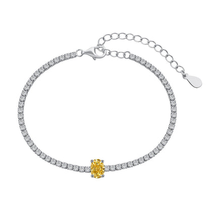[Everoly JW]0.75カラットの絶妙なオーバルカットデイリーブレスレット