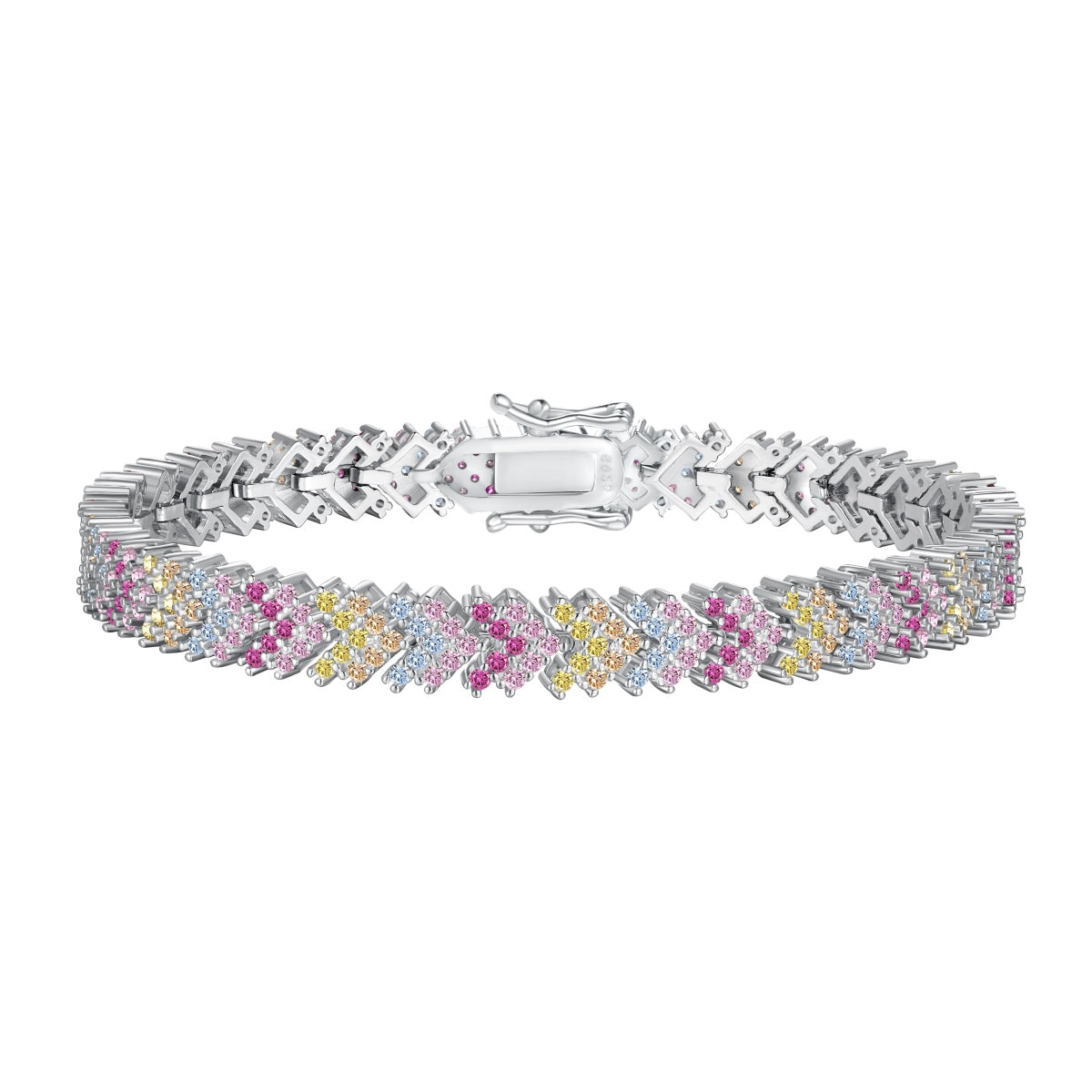 [Everoly JW]Verziertes funkelndes Party-Armband im Rundschliff