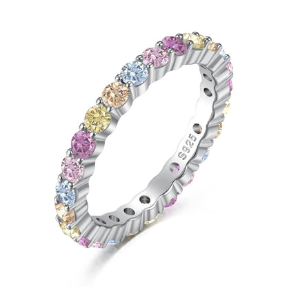 [Everoly JW]Eleganter, lebendiger Alltagsring mit rundem Schliff