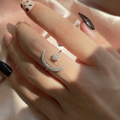 [Everoly JW]Eternity Moon & Star Ring