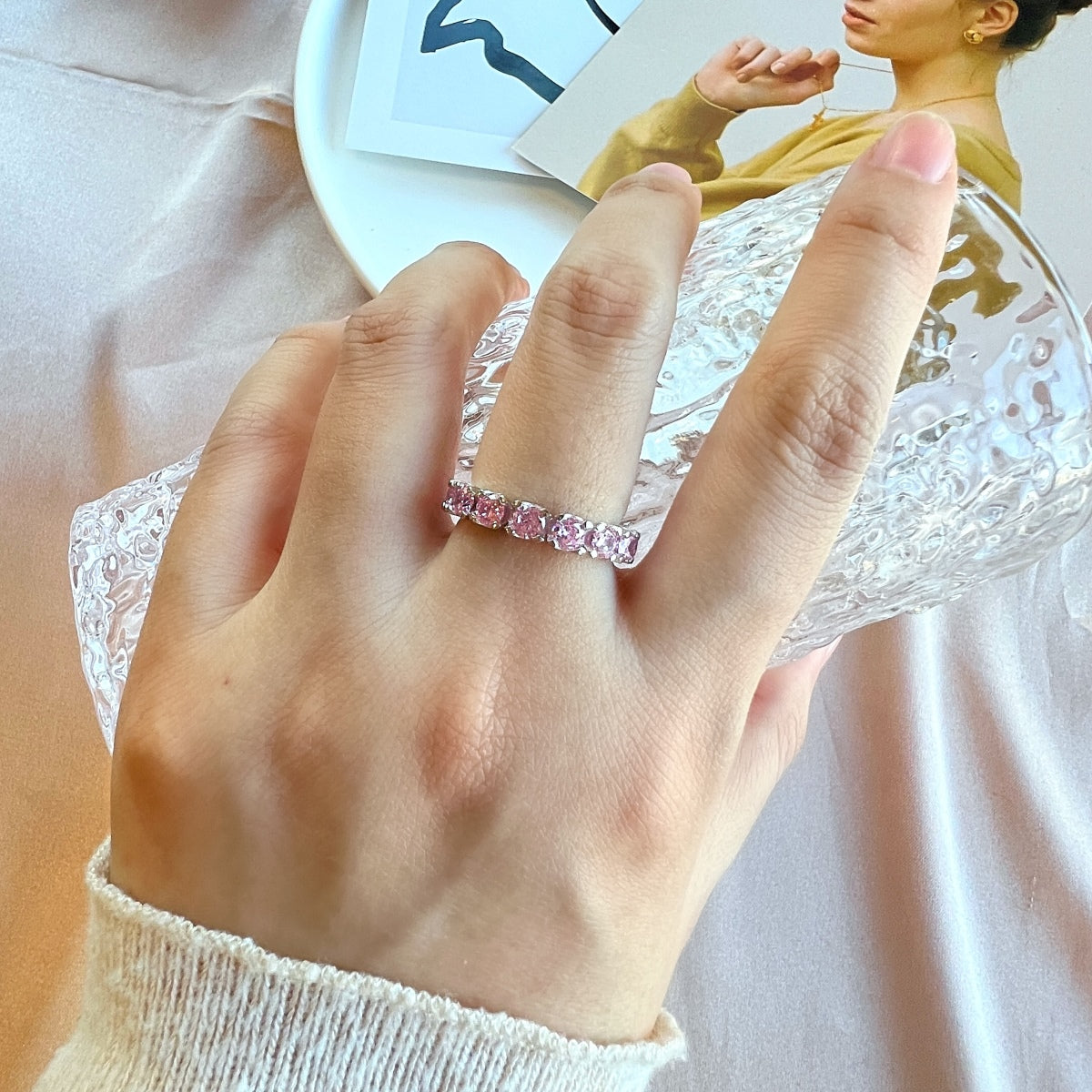 [Everoly JW]Eternity-Tennisring mit Rundschliff