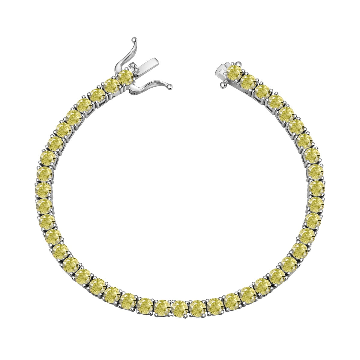 [Everoly JW]華やかなラウンドカットテニスブレスレット