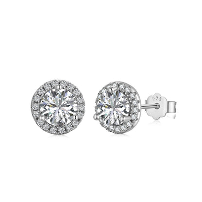 [Elitejewels]Classic Princess Round Shape Earrings