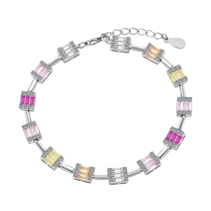 [Everoly JW] Zierliches, bezauberndes Armband im Smaragdschliff