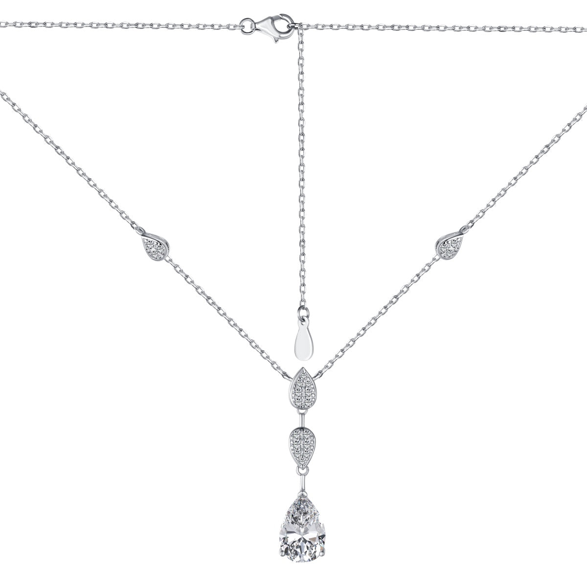 [Elitejewels]Dazzling Pear Cut Necklace