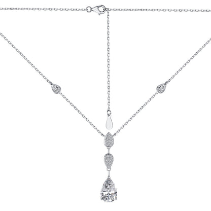 [Elitejewels]Dazzling Pear Cut Necklace