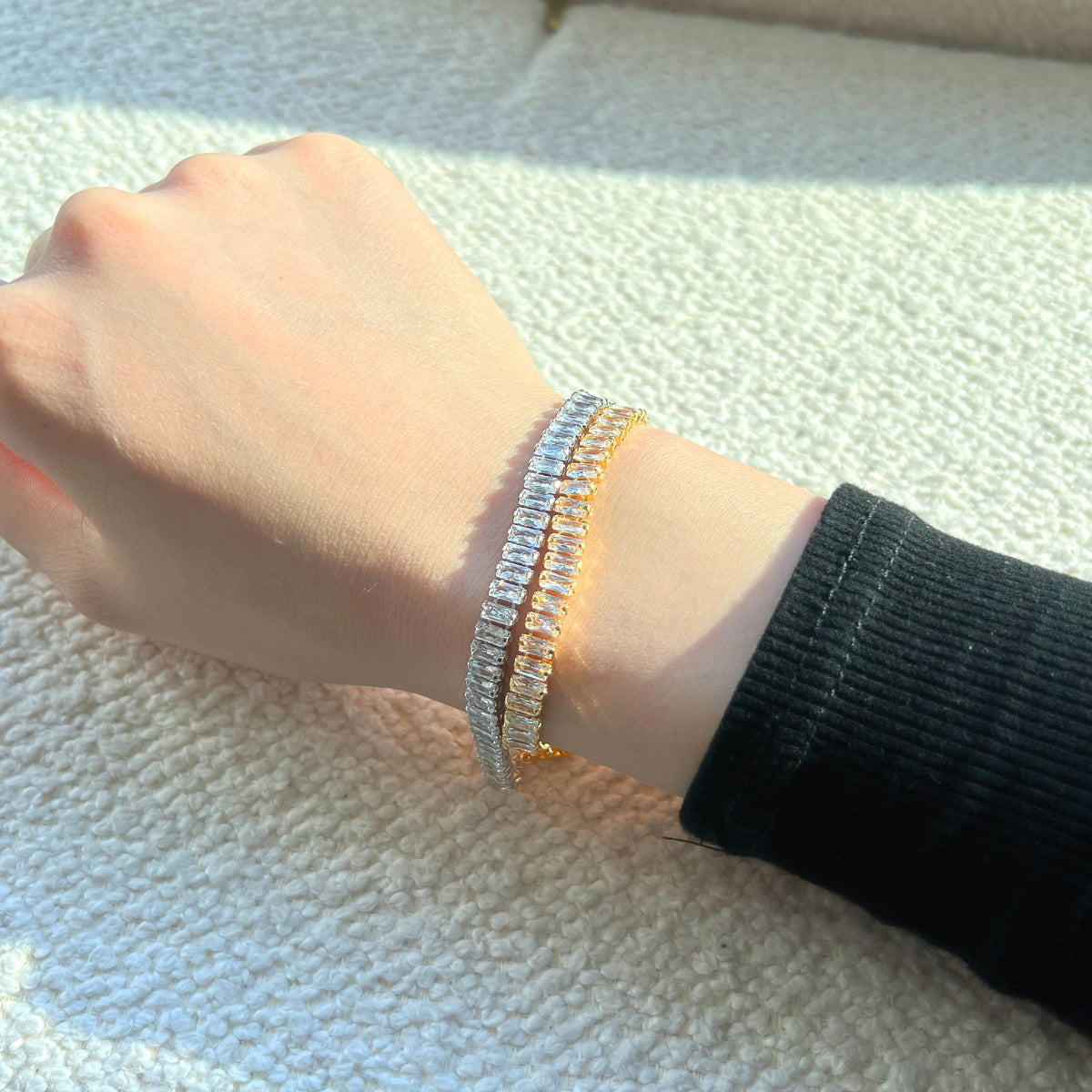 [Elitejewels]Exquisites Smaragdschliff-Tagesarmband