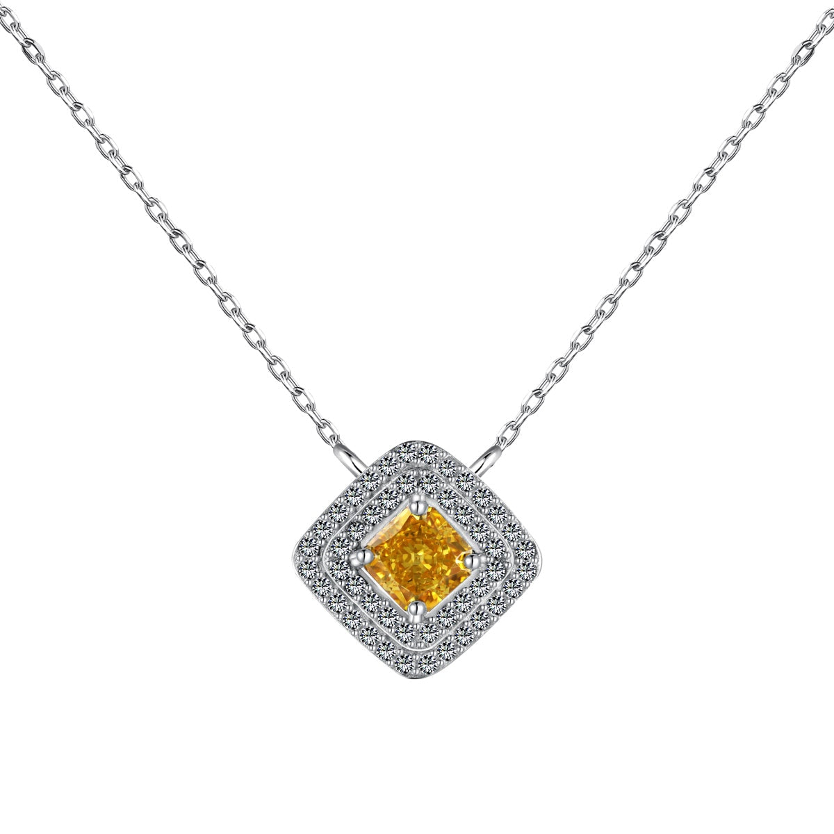 [Elitejewels]Sparkling Asscher Cut Necklace