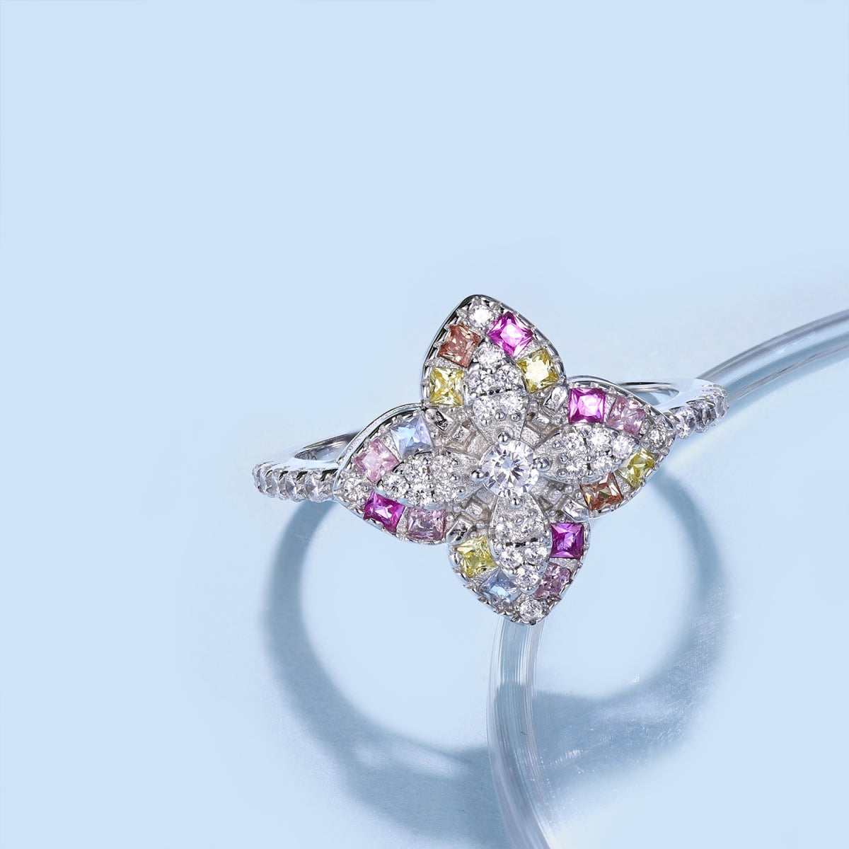 [Everoly JW]Luxuriöser bunter Bankettring in Blumenform