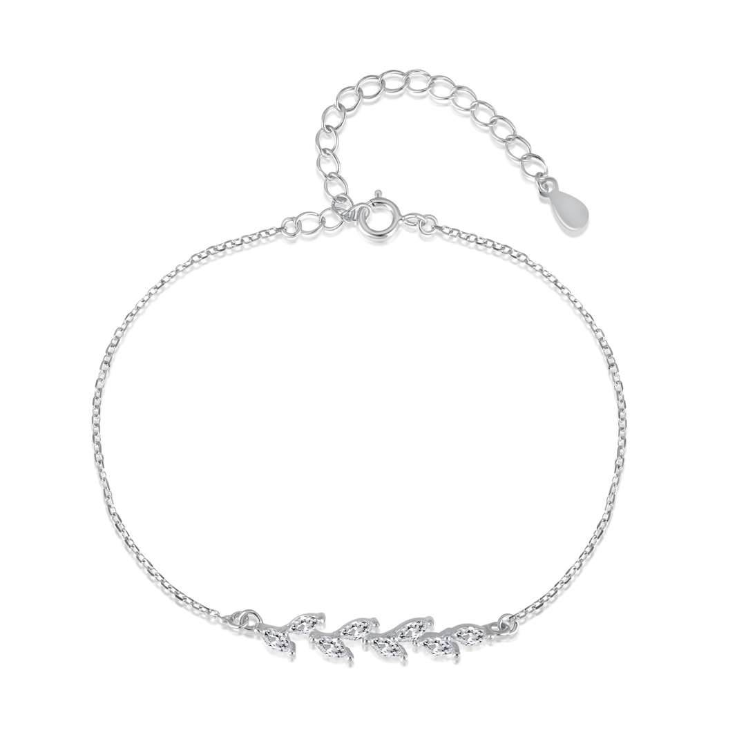[Everoly JW]Elegantes Armband in Weizenblattform