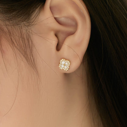 [Elitejewels]Four-Leaf Clover Flower Shaped Earrings