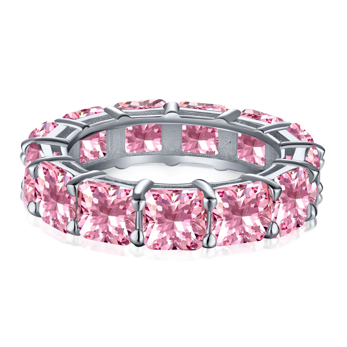[Everoly JW]Elegant Princess Cut Tennis Ring