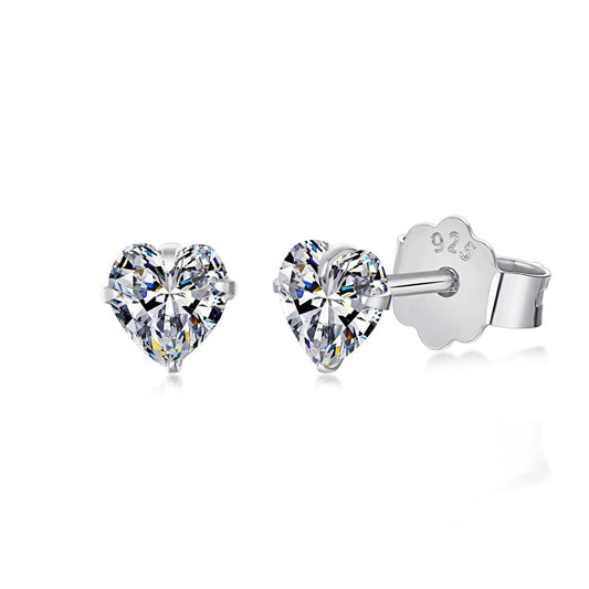 [Elitejewels]Sparkling Heart Shaped Simple Earrings