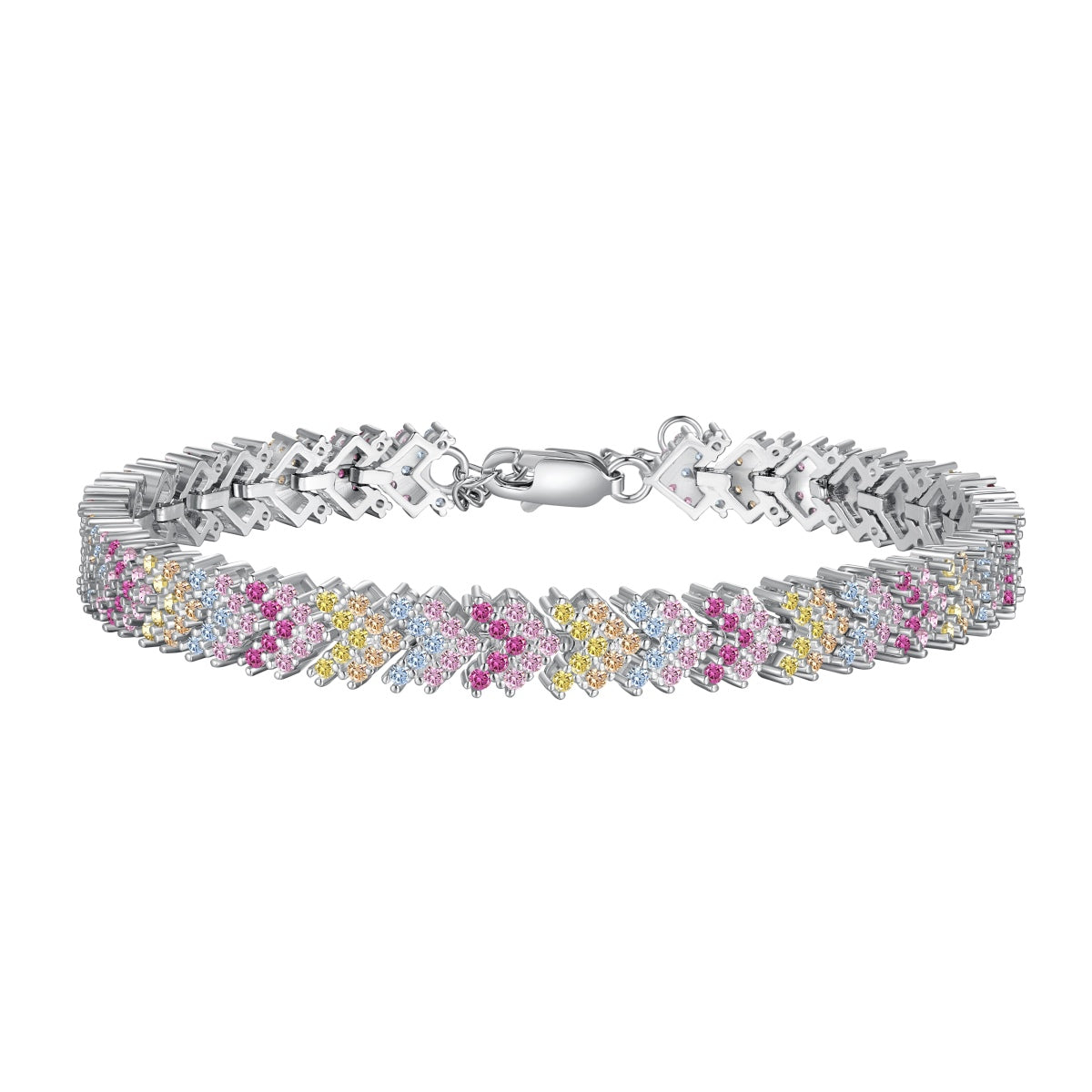 [Everoly JW]Verziertes funkelndes Party-Armband im Rundschliff