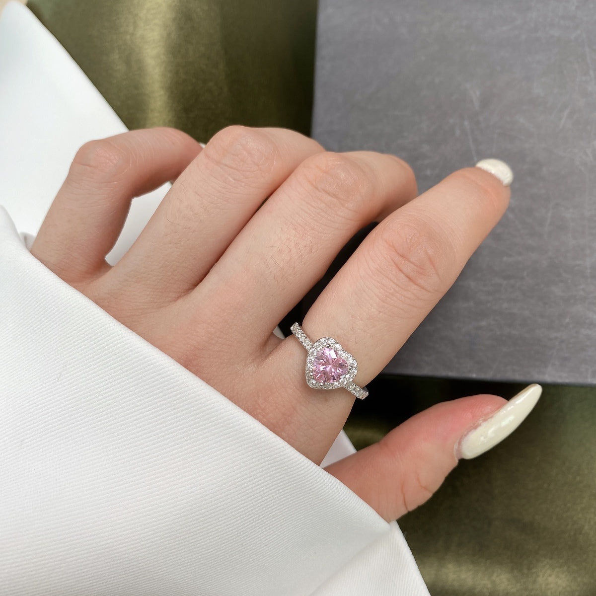 [Everoly JW]Eternity Spritziger romantischer Herzform-Liebhaberring