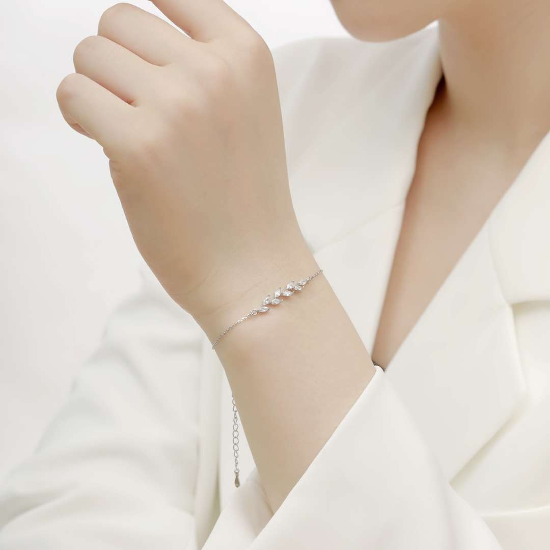 [Everoly JW]Elegantes Armband in Weizenblattform