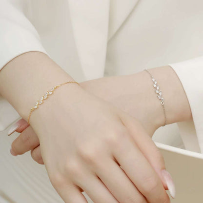 [Everoly JW]Elegantes Armband in Weizenblattform