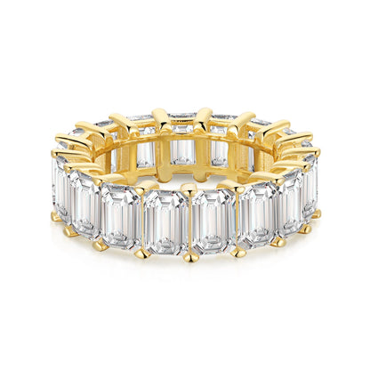[Everoly JW]Eleganter Tennisring im Smaragdschliff mit 0,75 Karat