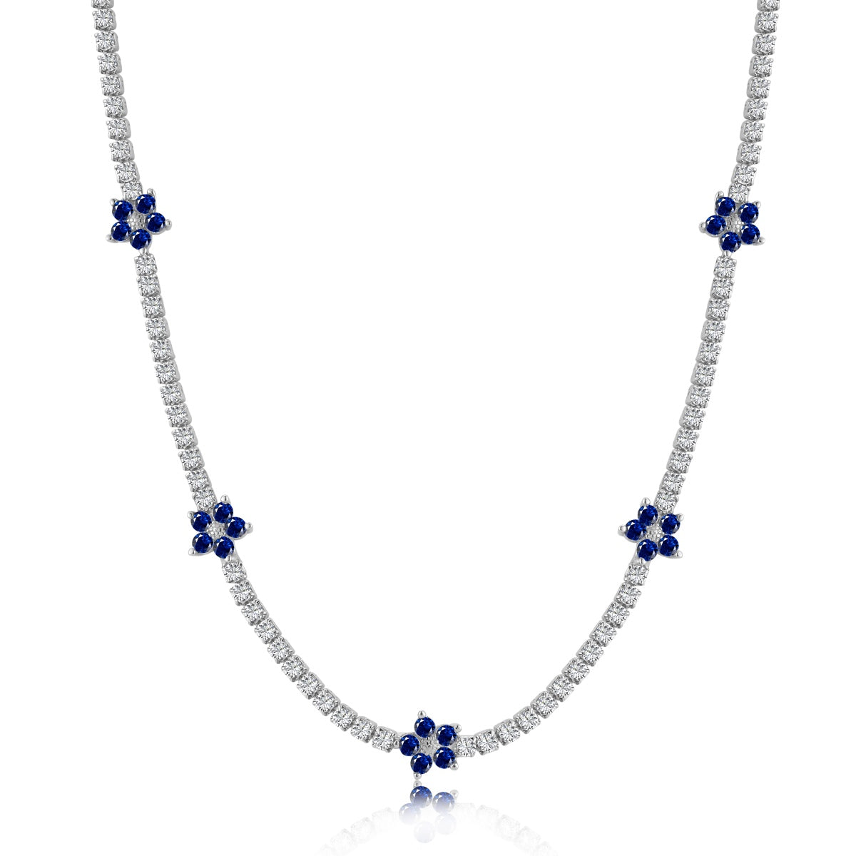 [Everoly JW]Luxuriöse bunte Blumen-Tennis-Halskette