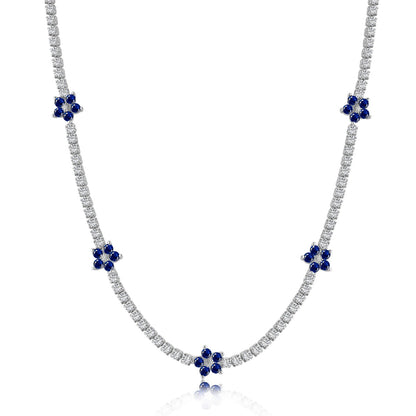 [Everoly JW]Luxuriöse bunte Blumen-Tennis-Halskette